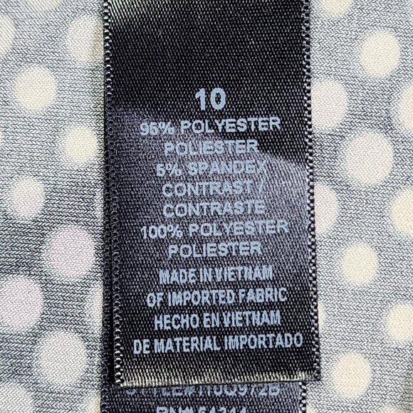 Bisou Bisou Michele Bohbot Size 10 Dress With Purple Black Beaded Neckline - Picture 4 of 9